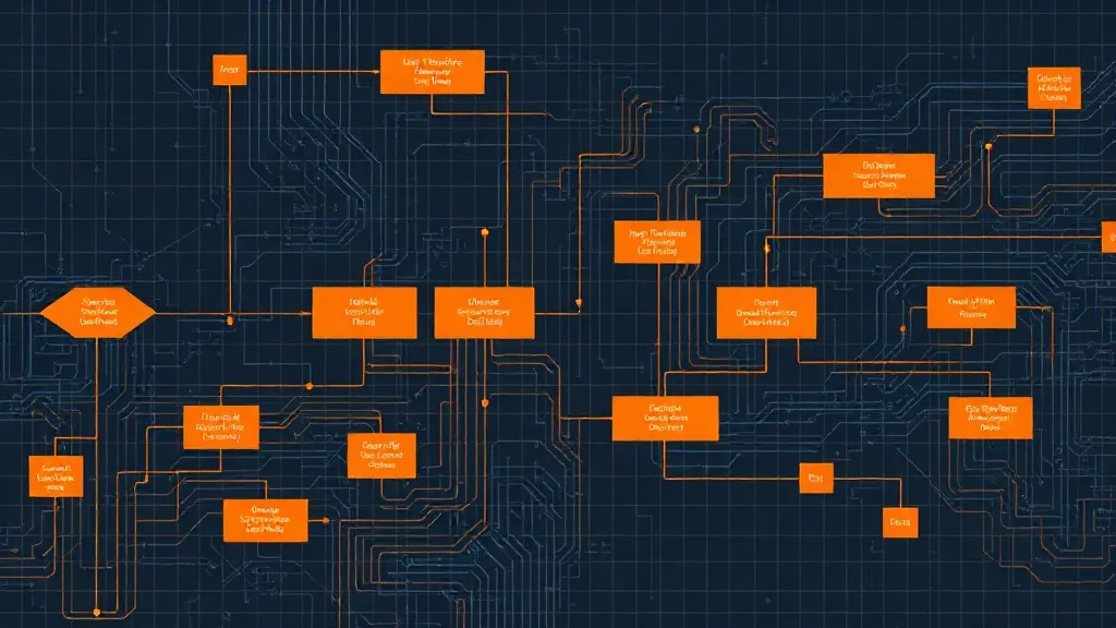 Flowchart diagram showing data packets moving through a digi