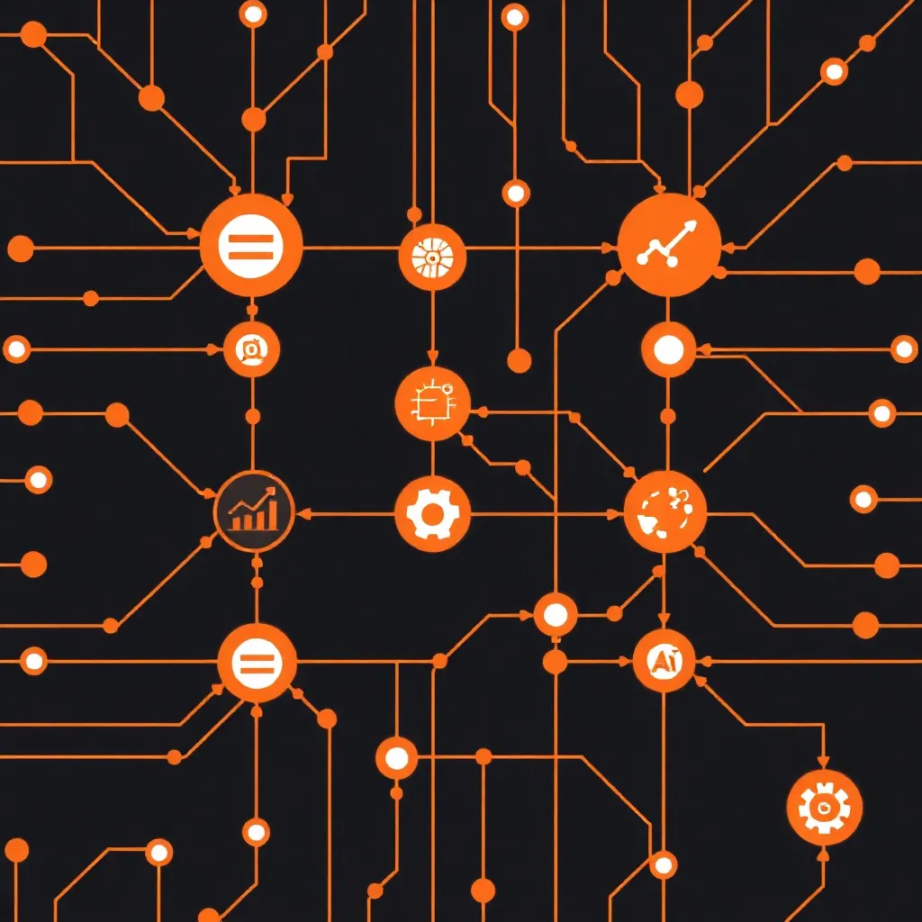 A clean, technical visualization of data flow in a neural ne